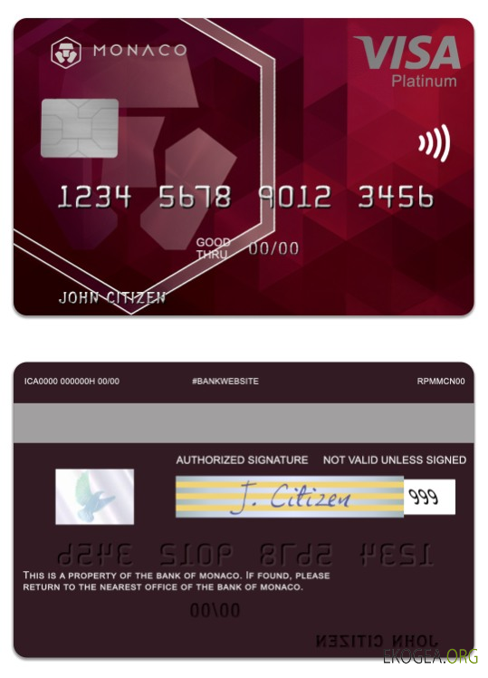 Carte Visa Platine Monaco Banque de Monaco